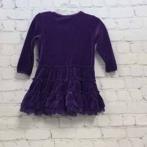 Hanna Andersson 2T Purple Ruffle Velvet Dress - Picture 6 of 6